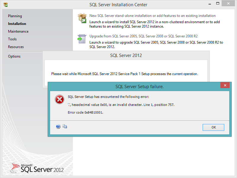 SQL SERVER – Installation Error